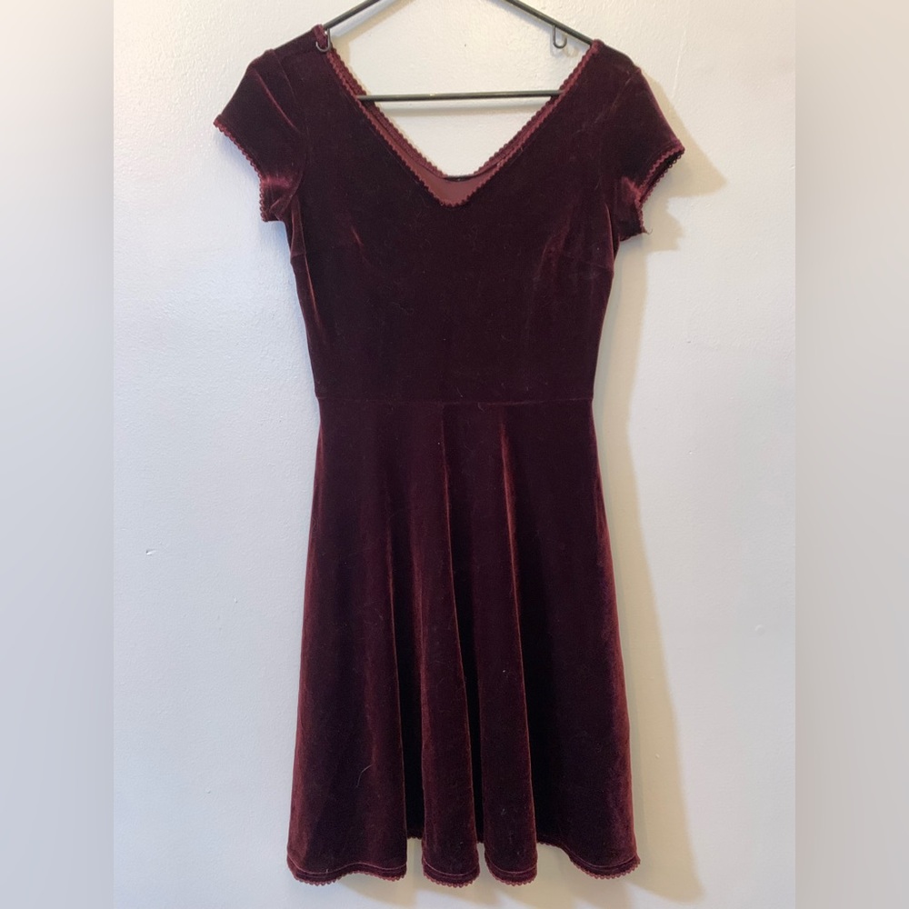Vintage American Apparel maroon velvet dress